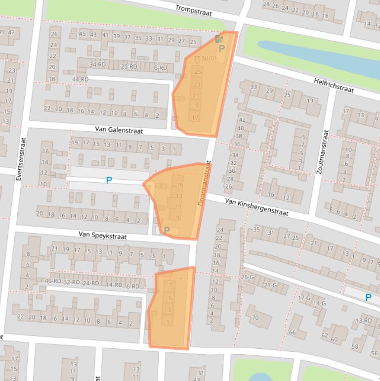 Kaart van postcodegebied 5102VC.
