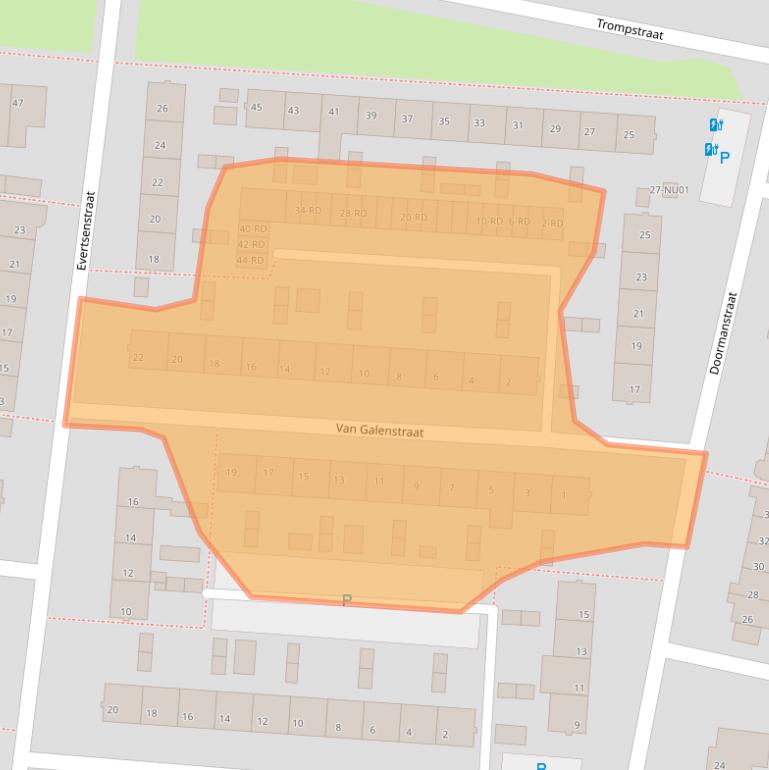 Kaart van postcodegebied 5102VK.