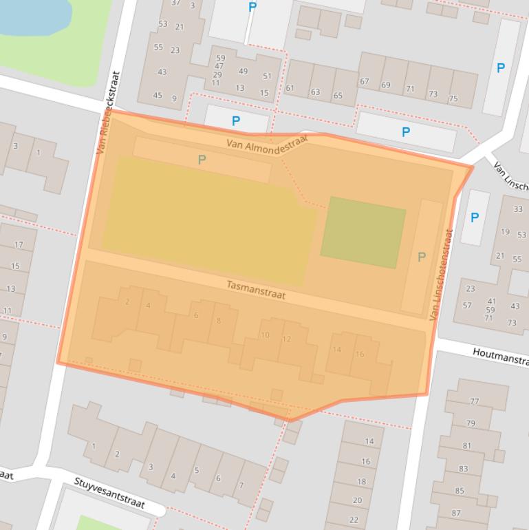 Kaart van postcodegebied 5102VS.