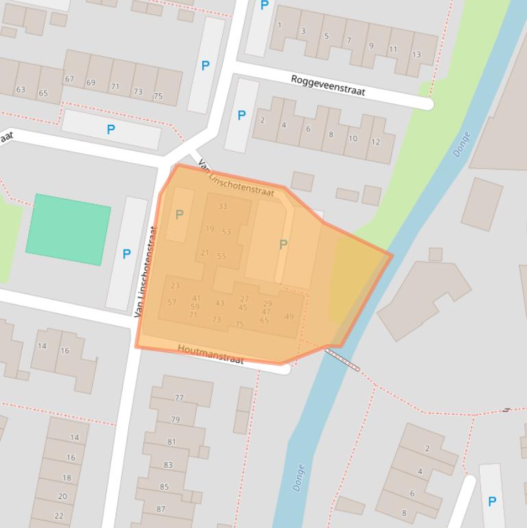 Kaart van postcodegebied 5102WC.