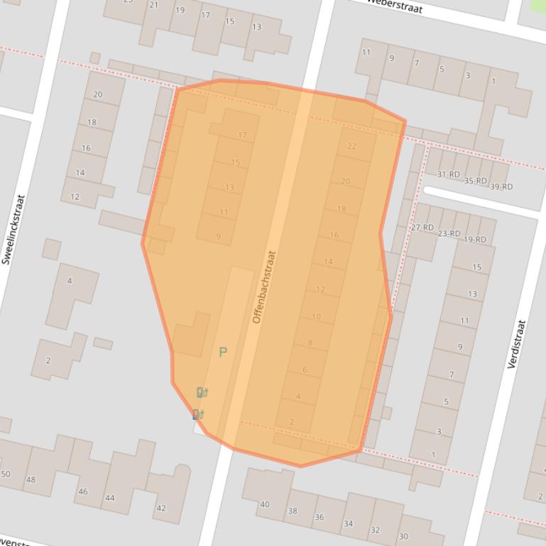 Kaart van postcodegebied 5102XE.