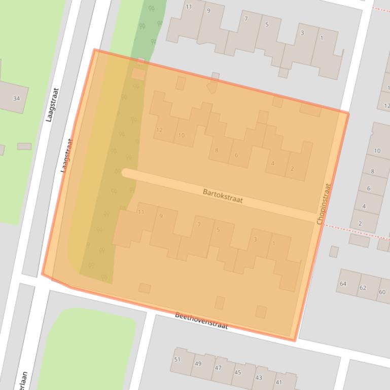 Kaart van postcodegebied 5102XK.