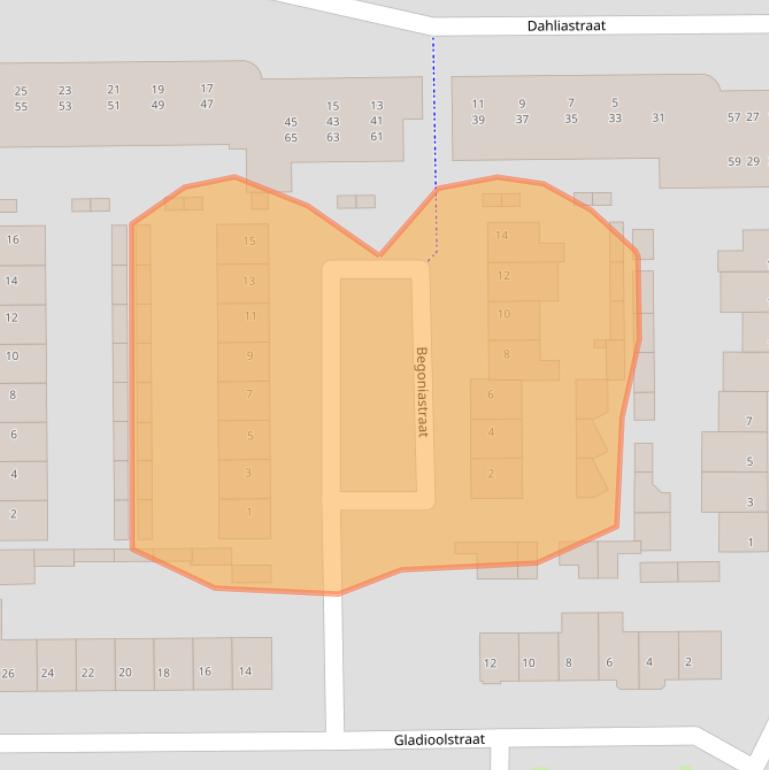 Kaart van postcodegebied 5102ZN.