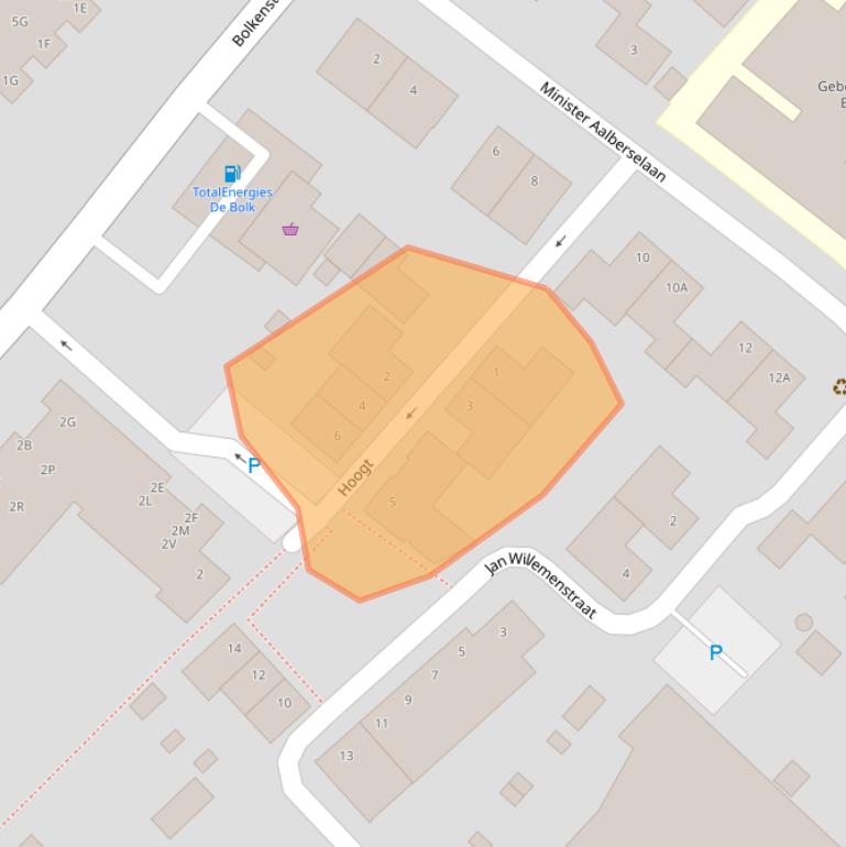 Kaart van postcodegebied 5103AC.