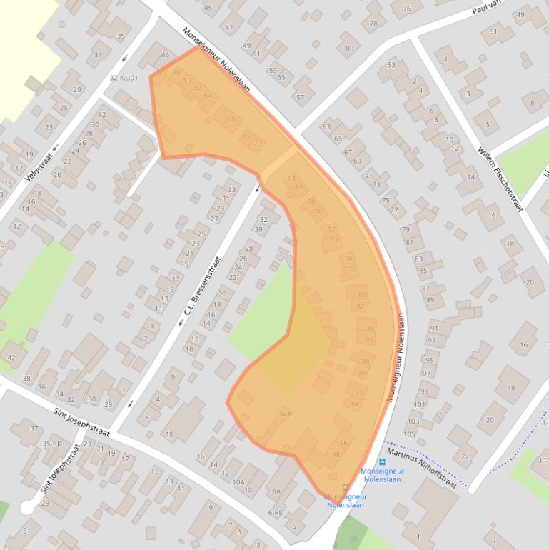 Kaart van postcodegebied 5103BN.