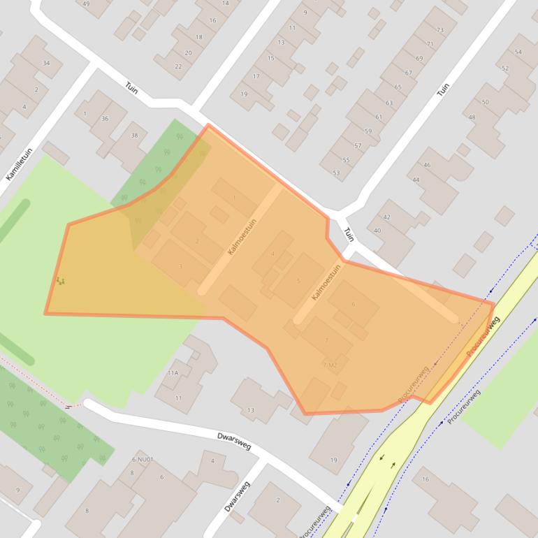 Kaart van postcodegebied 5103CA.