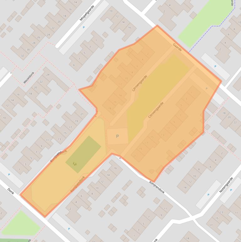 Kaart van postcodegebied 5103ER.