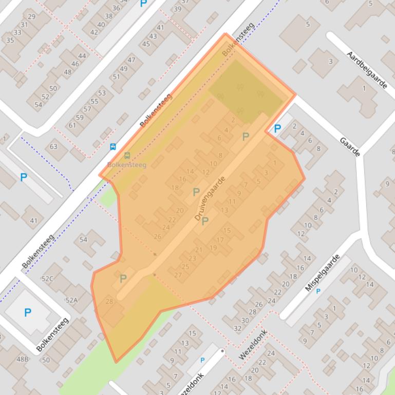 Kaart van postcodegebied 5103ET.