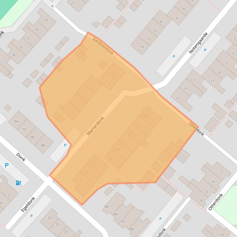 Kaart van postcodegebied 5103EX.