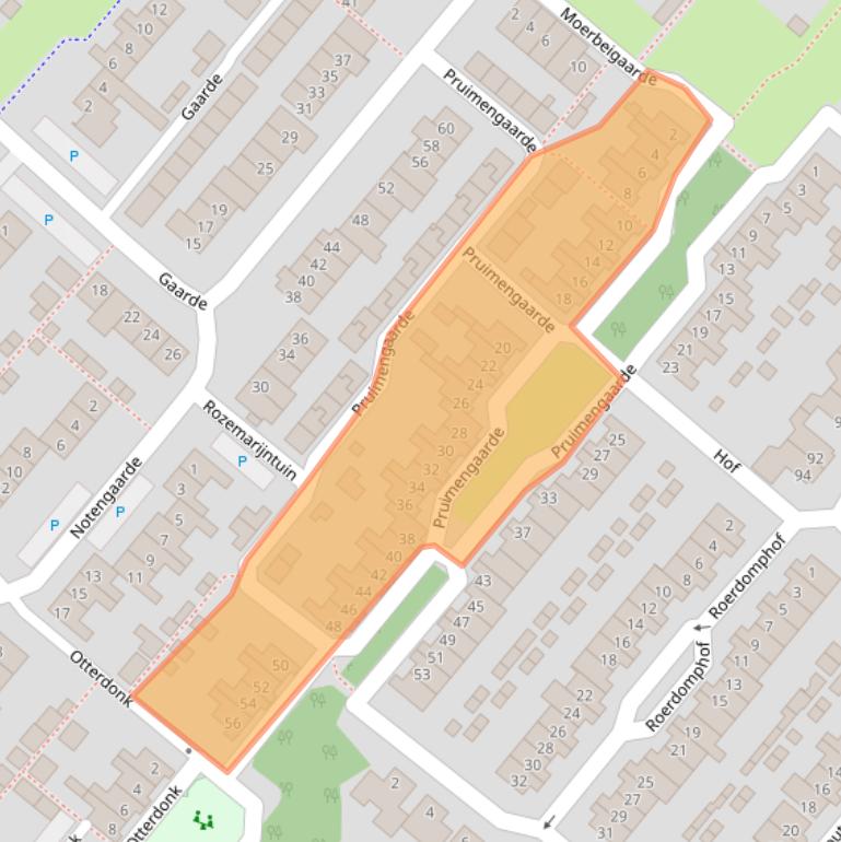 Kaart van postcodegebied 5103EZ.