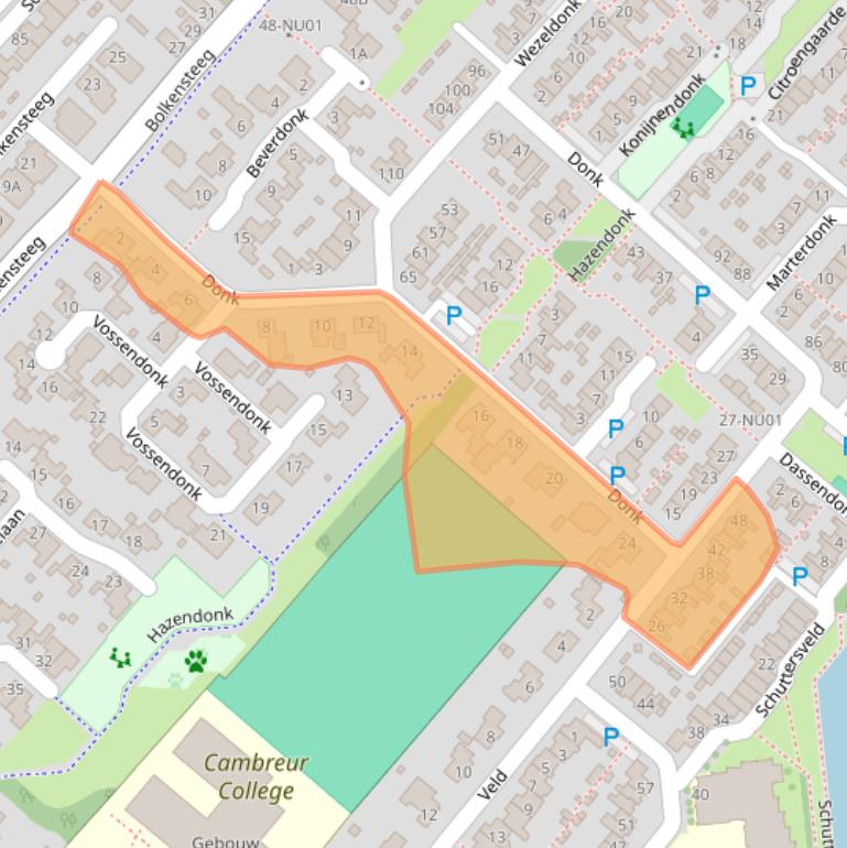 Kaart van postcodegebied 5103GC.