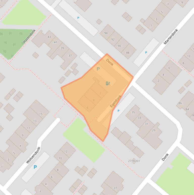 Kaart van postcodegebied 5103GE.