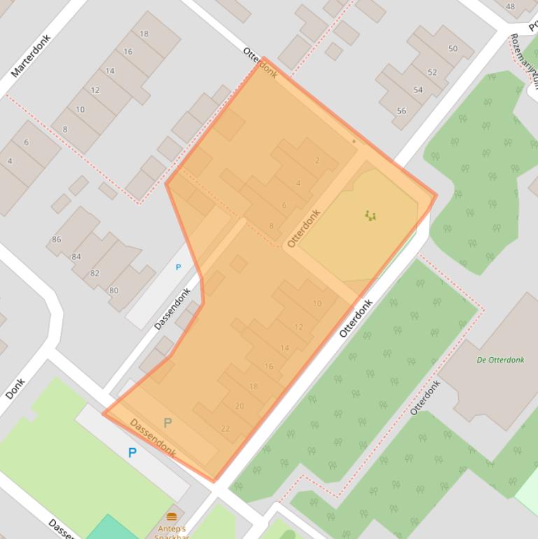 Kaart van postcodegebied 5103GM.