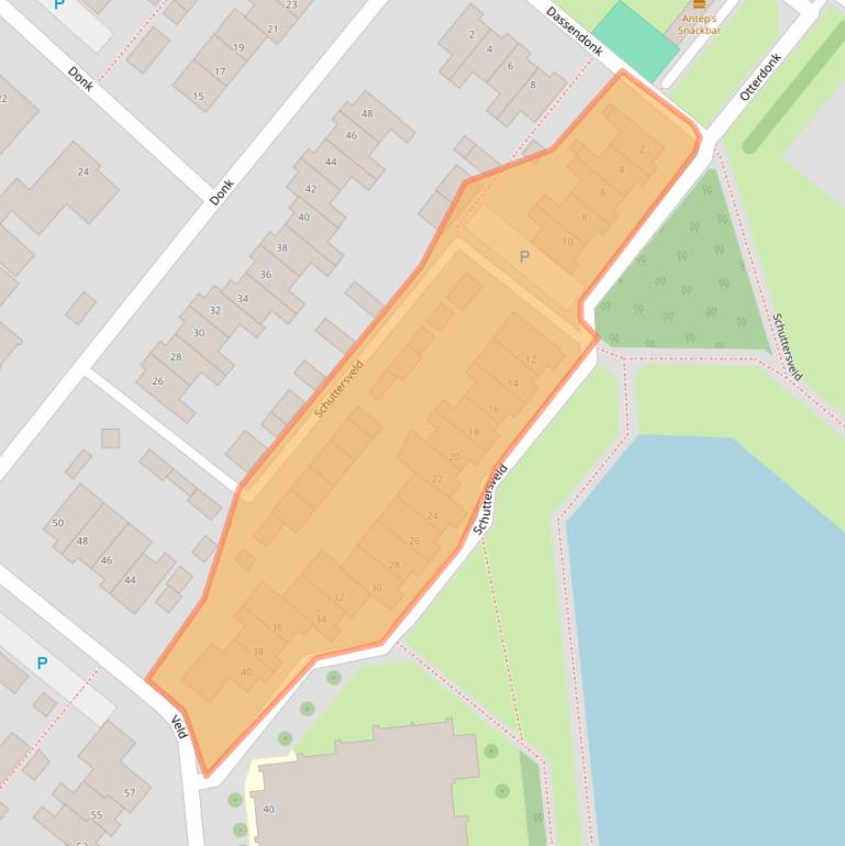 Kaart van postcodegebied 5103HB.