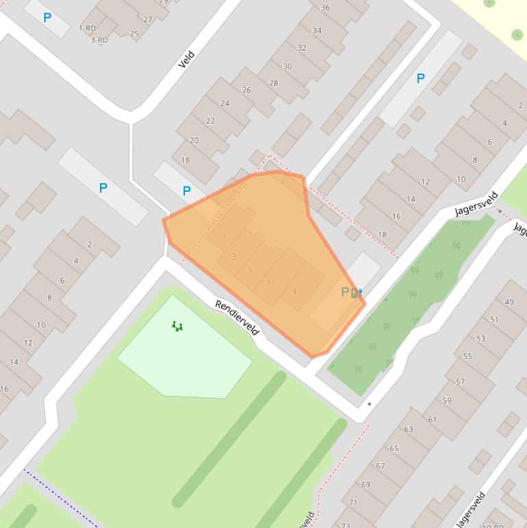 Kaart van postcodegebied 5103HL.