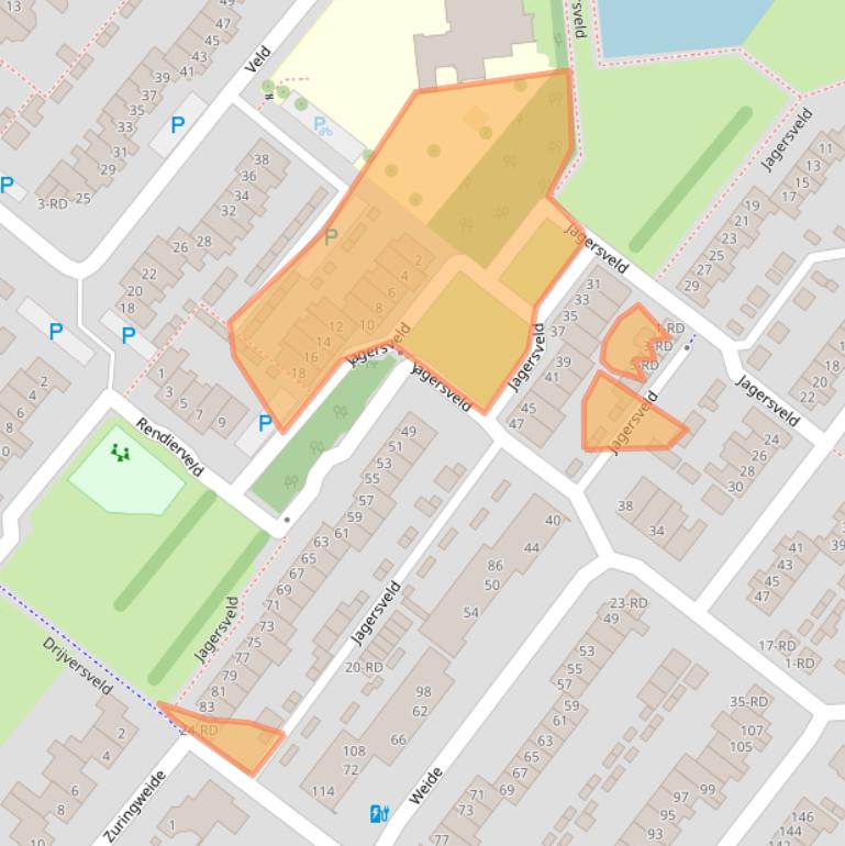 Kaart van postcodegebied 5103HP.