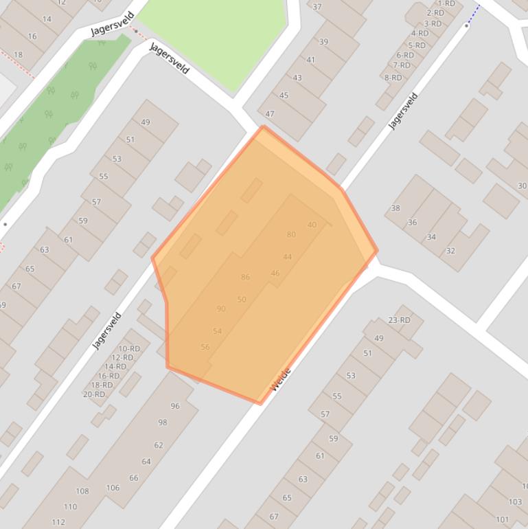 Kaart van postcodegebied 5103HW.