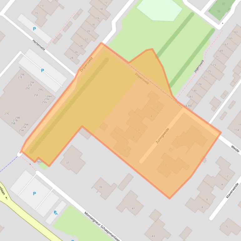 Kaart van postcodegebied 5103JB.