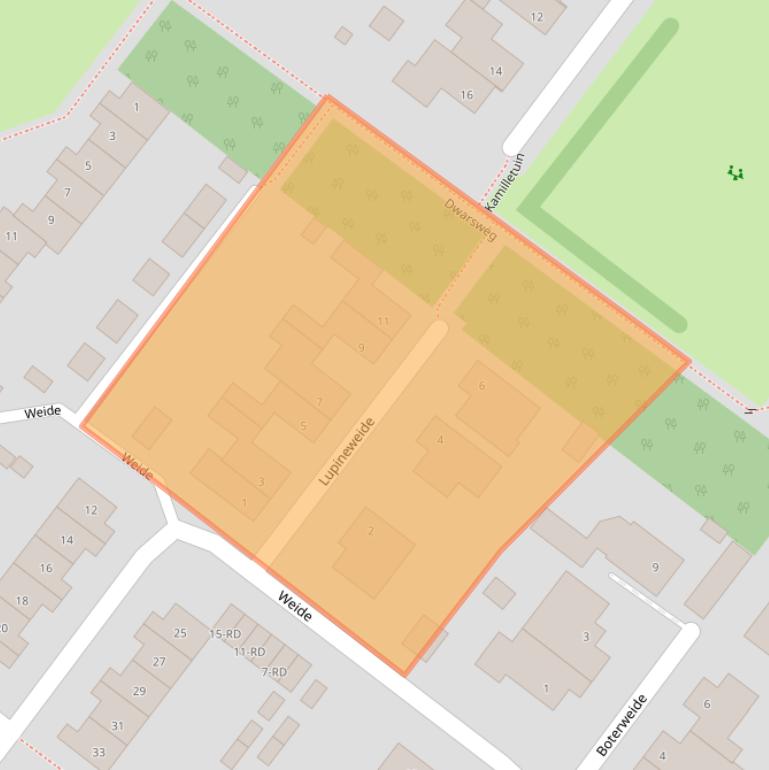 Kaart van postcodegebied 5103JJ.