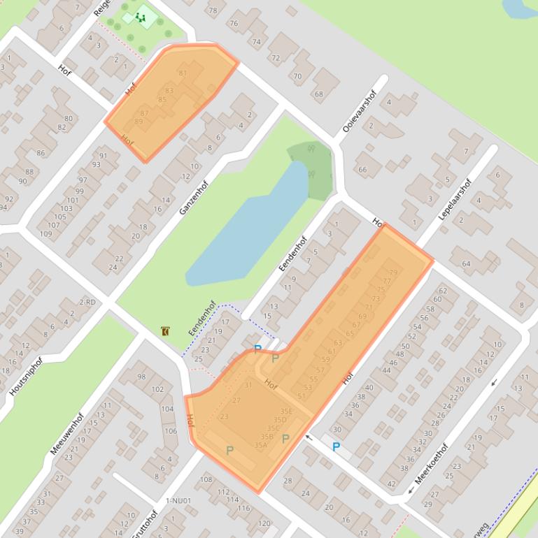 Kaart van postcodegebied 5103KJ.