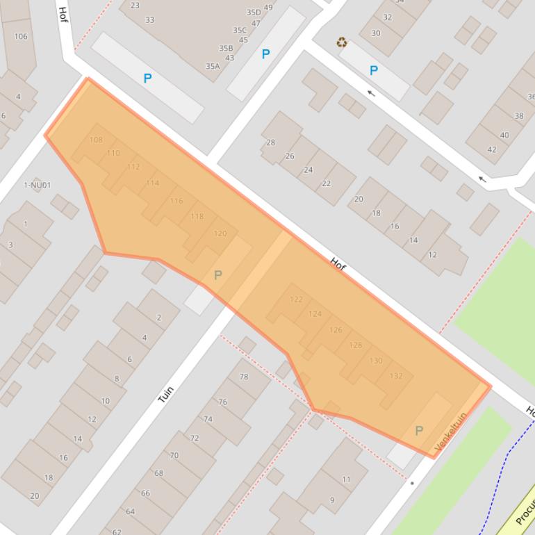 Kaart van postcodegebied 5103KN.