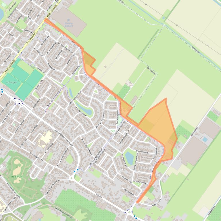 Kaart van postcodegebied 5103MA.