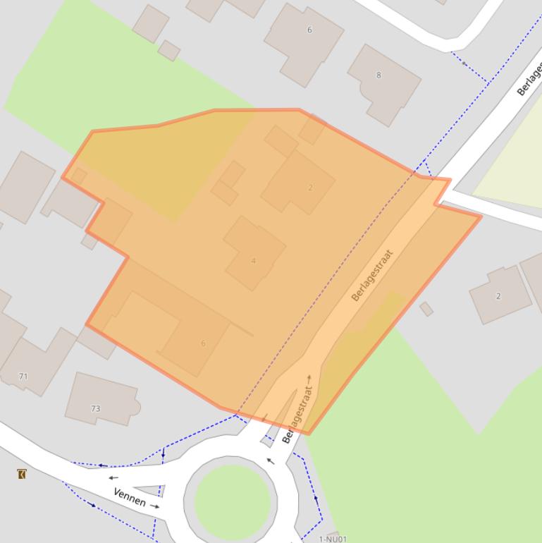 Kaart van postcodegebied 5103MB.