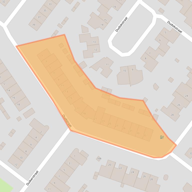 Kaart van postcodegebied 5103ML.