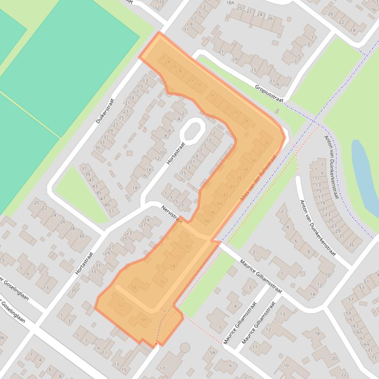 Kaart van postcodegebied 5103NN.