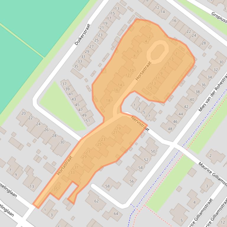 Kaart van postcodegebied 5103NS.
