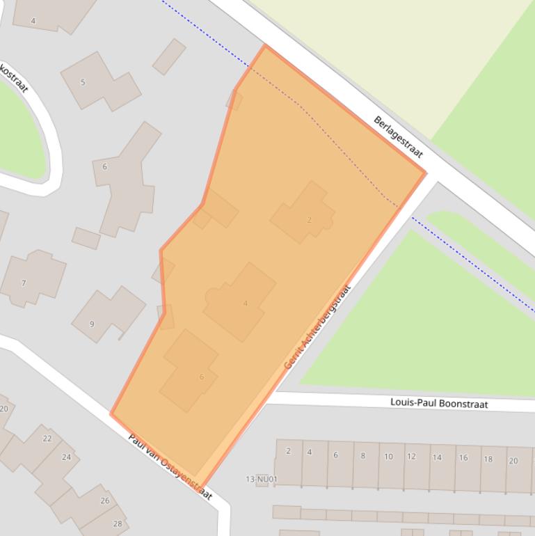 Kaart van postcodegebied 5103PD.