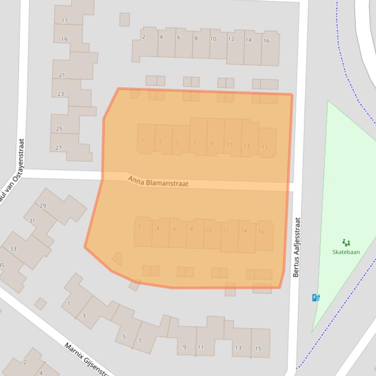 Kaart van postcodegebied 5103PH.