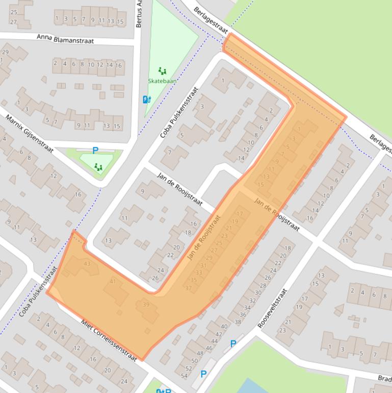 Kaart van postcodegebied 5103SC.