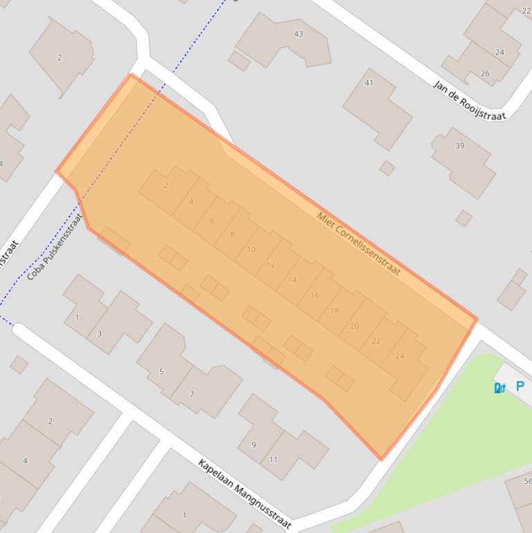 Kaart van postcodegebied 5103SG.