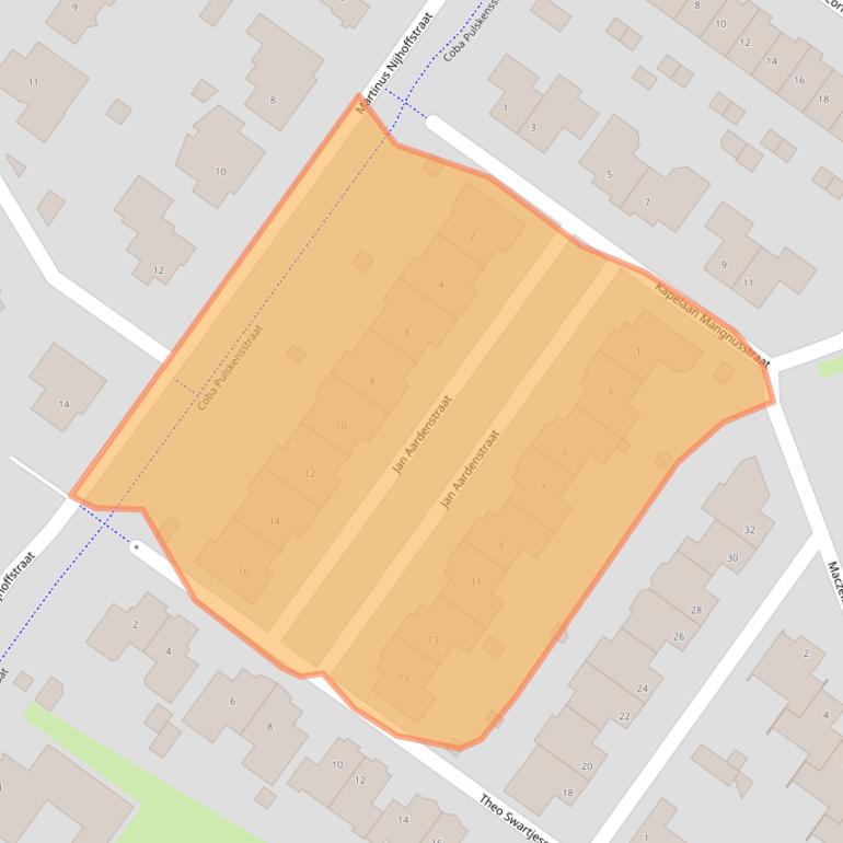 Kaart van postcodegebied 5103SJ.