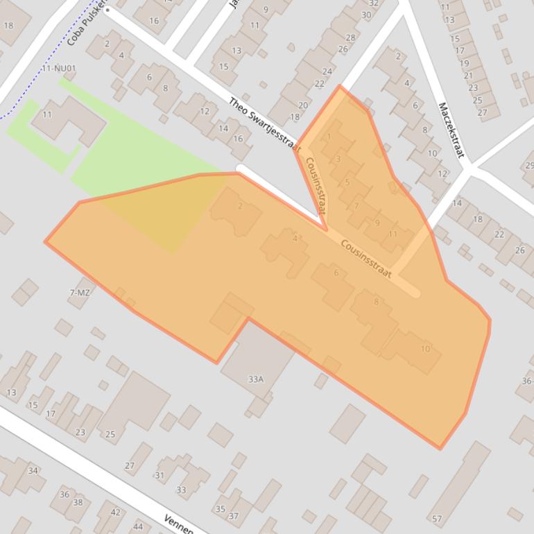 Kaart van postcodegebied 5103SL.