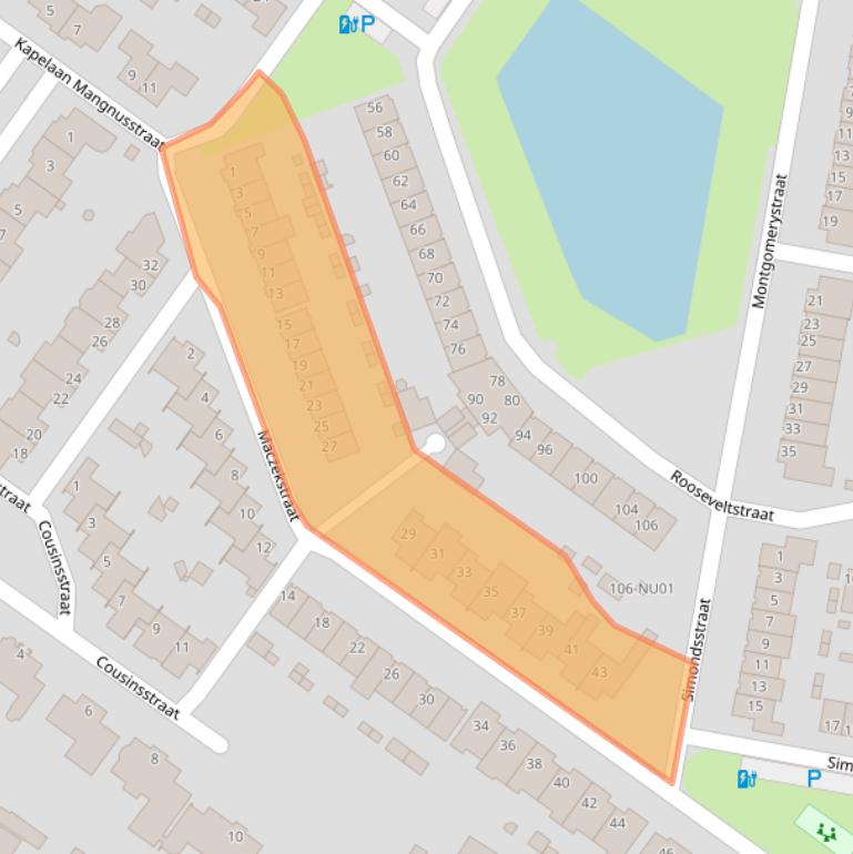 Kaart van postcodegebied 5103SM.