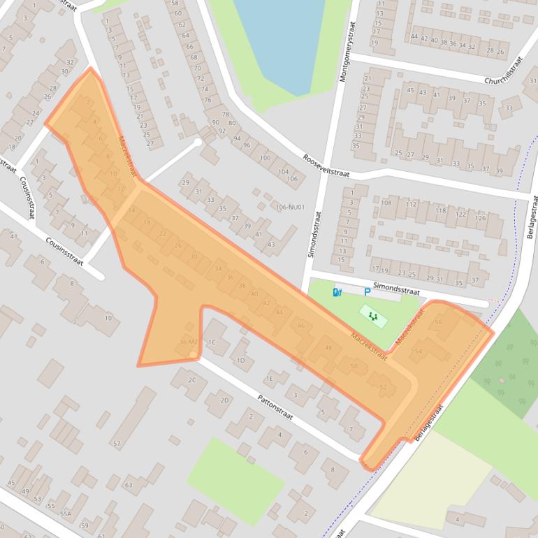 Kaart van postcodegebied 5103SN.