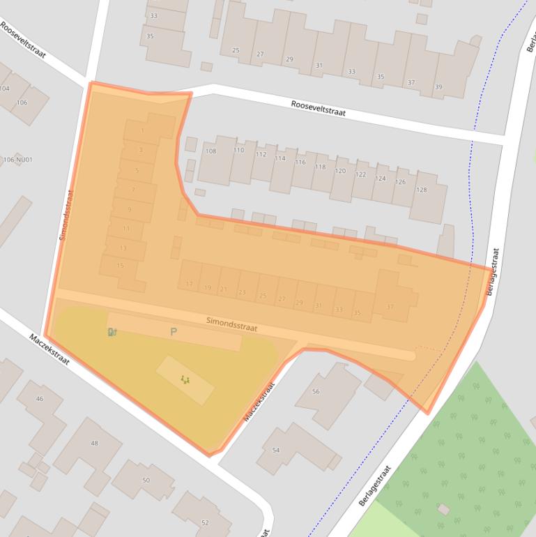 Kaart van postcodegebied 5103SR.