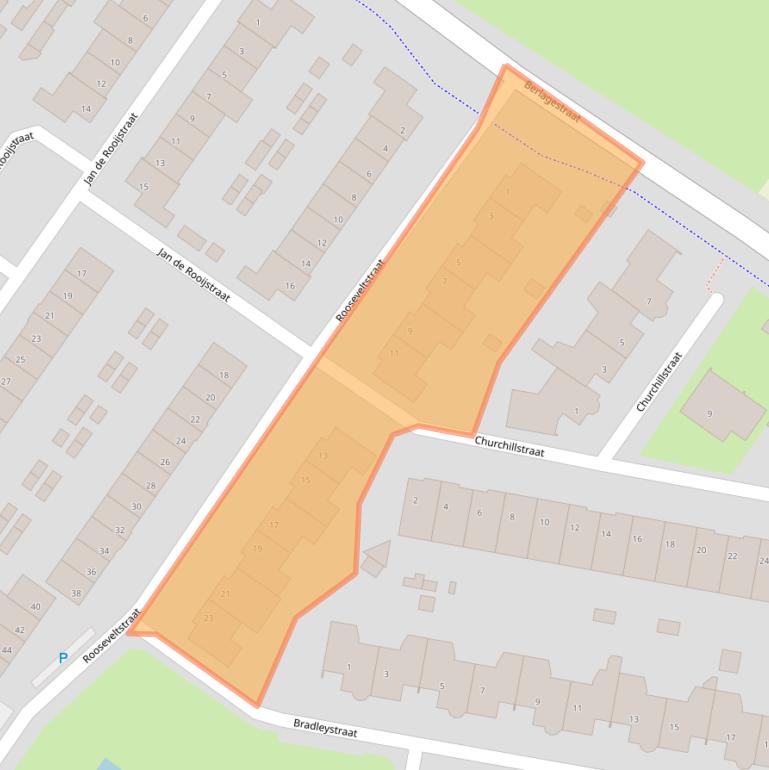 Kaart van postcodegebied 5103TA.