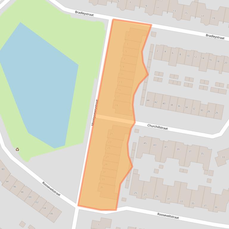 Kaart van postcodegebied 5103TL.