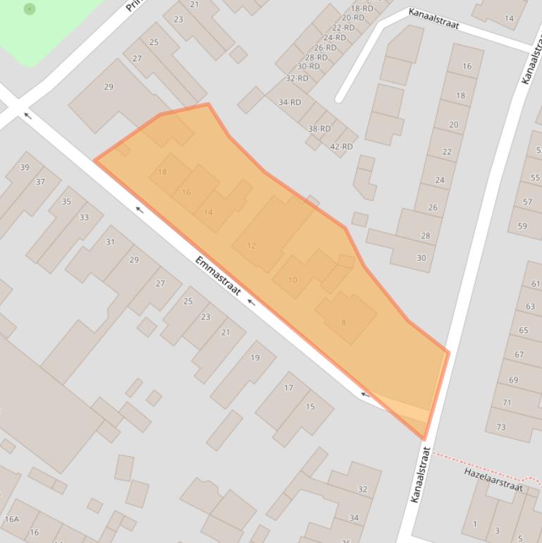 Kaart van postcodegebied 5104AT.