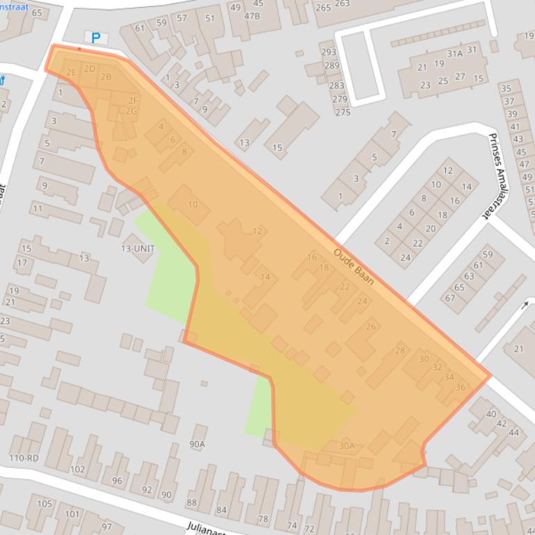 Kaart van postcodegebied 5104AX.
