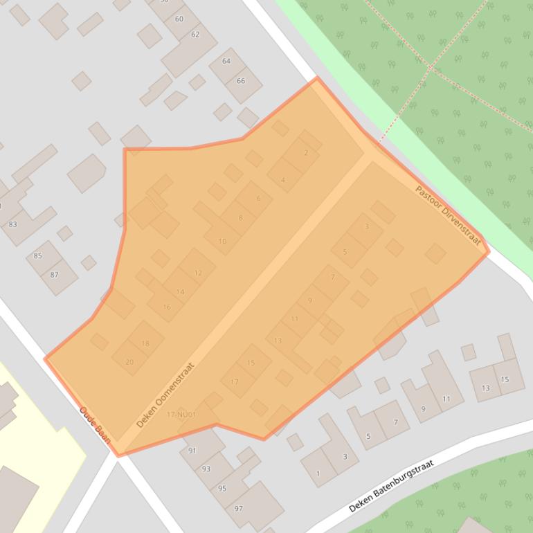 Kaart van postcodegebied 5104BA.