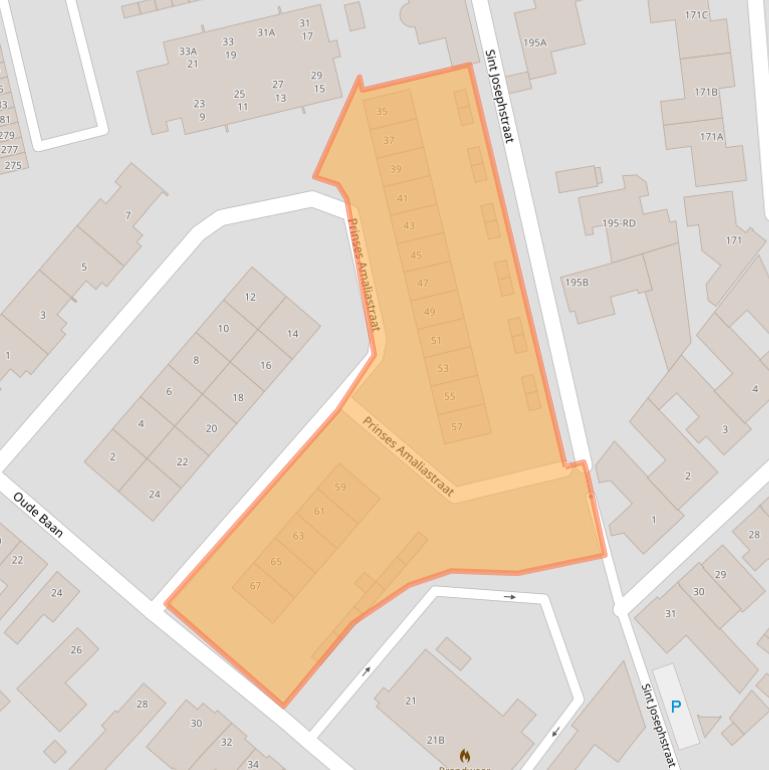 Kaart van postcodegebied 5104BH.