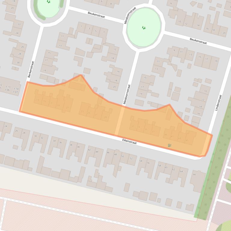Kaart van postcodegebied 5104CB.