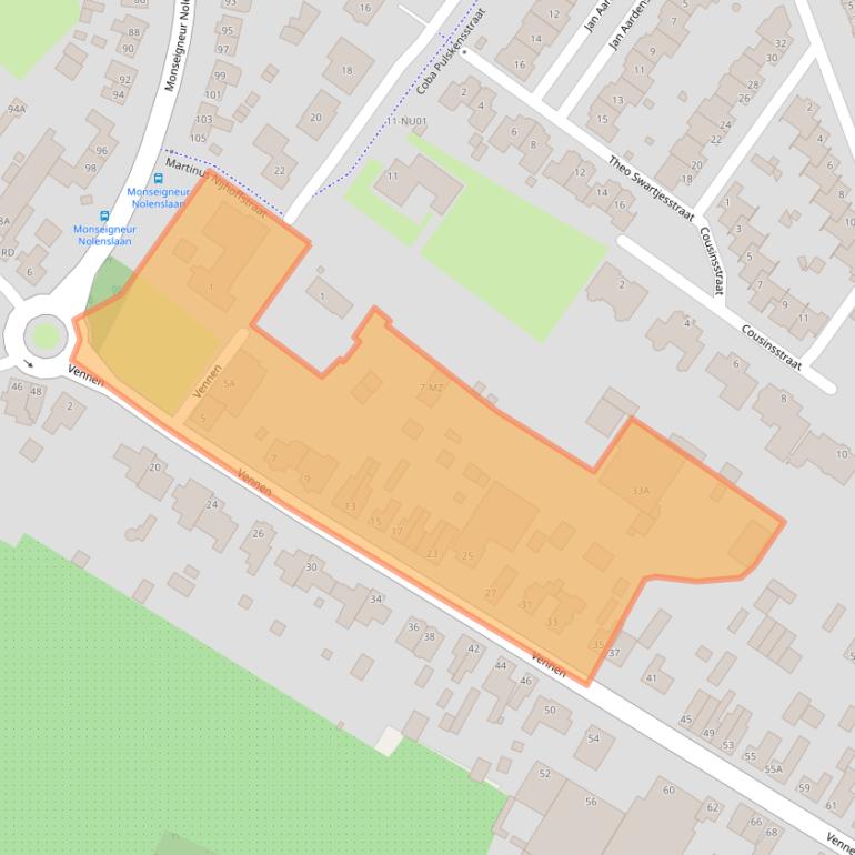 Kaart van postcodegebied 5104CS.