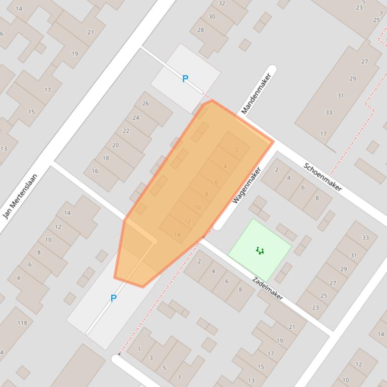 Kaart van postcodegebied 5104DB.