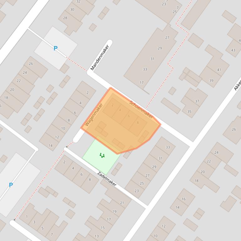 Kaart van postcodegebied 5104DD.