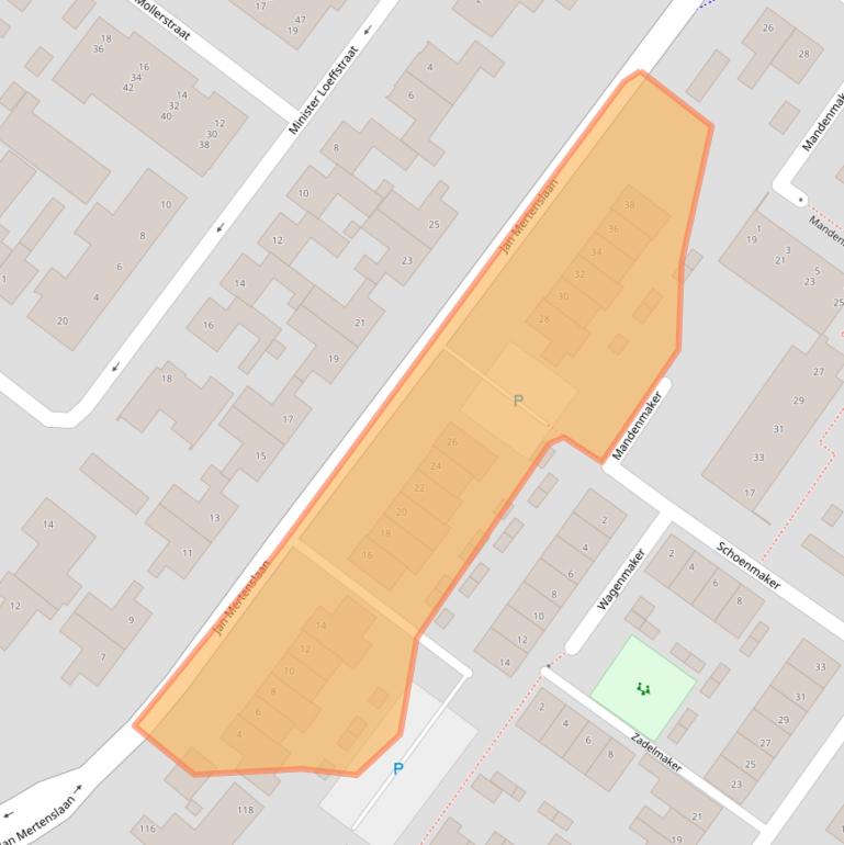 Kaart van postcodegebied 5104DH.